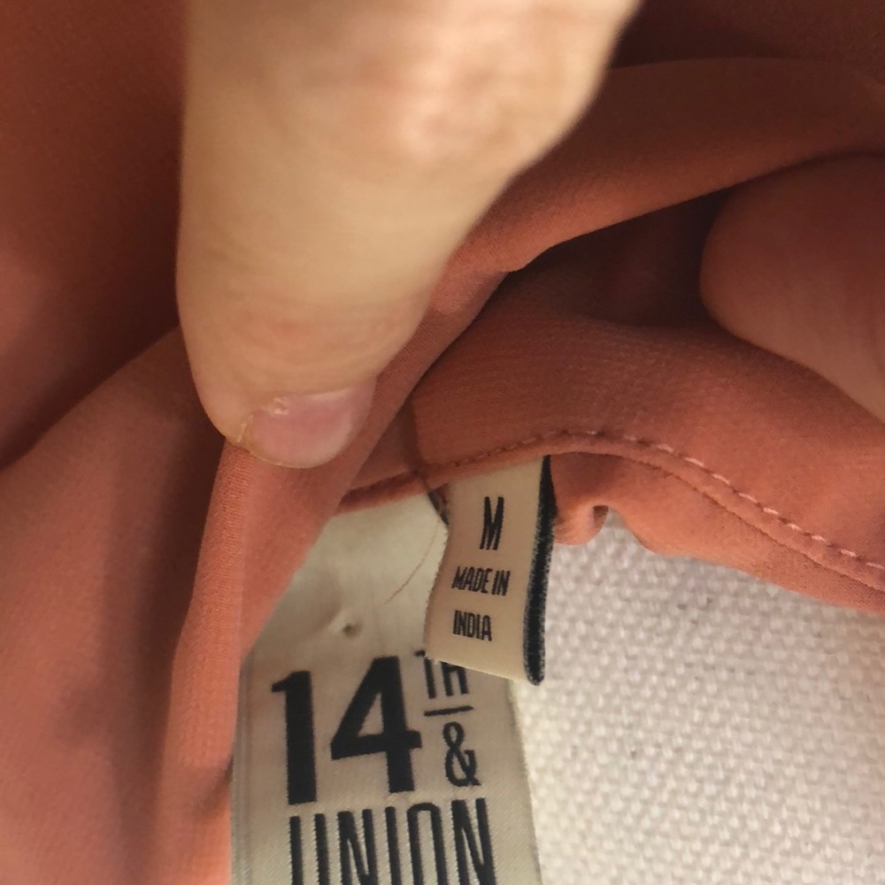14th & Union• Blush Long Sleeve Button Down - Picture 5 of 5